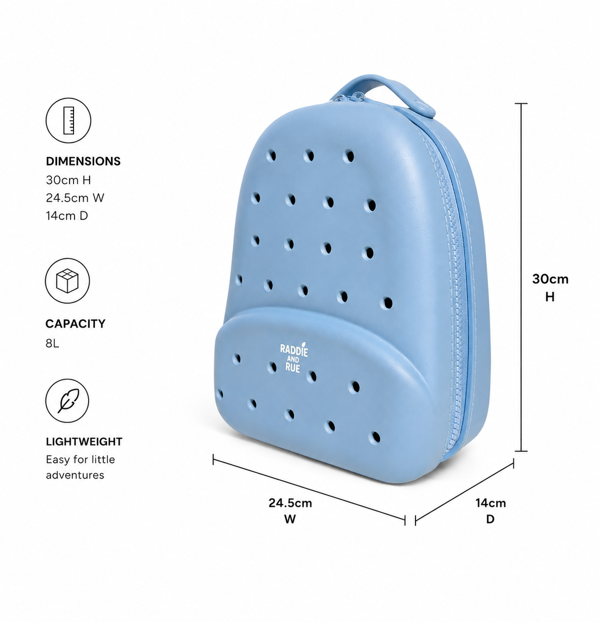Raddie Rucksack - in Coast Blue